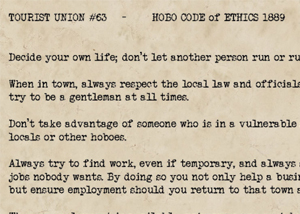 Hobo Code of Ethics